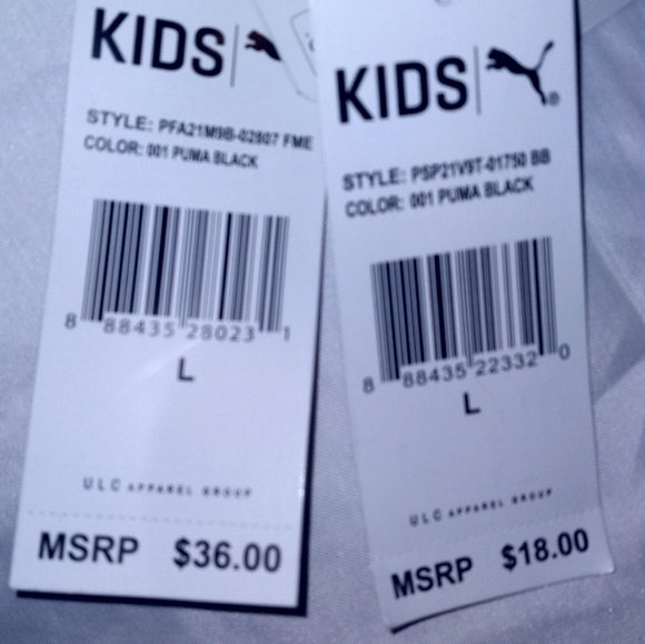 Puma Boys Youth 2pc Jogger Bottoms & Tee Set - Large - Picture 4 of 4